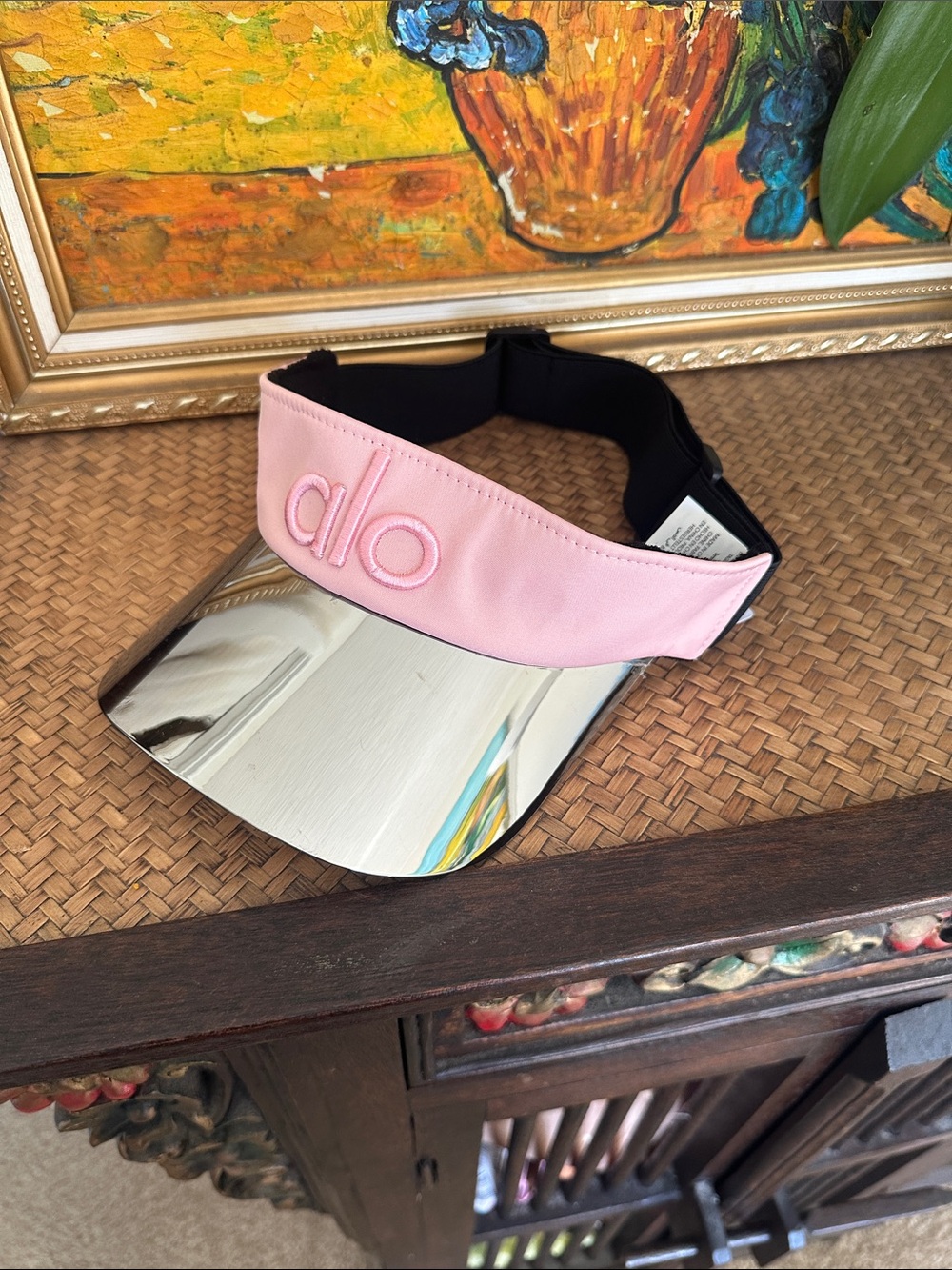 Alo soft Pink Visor with Reflective Brim